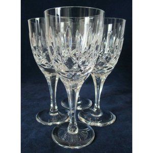 Atlantis Vista Alegre Suzana Pattern Crystal Cristal 4 Wine Glasses Portugal